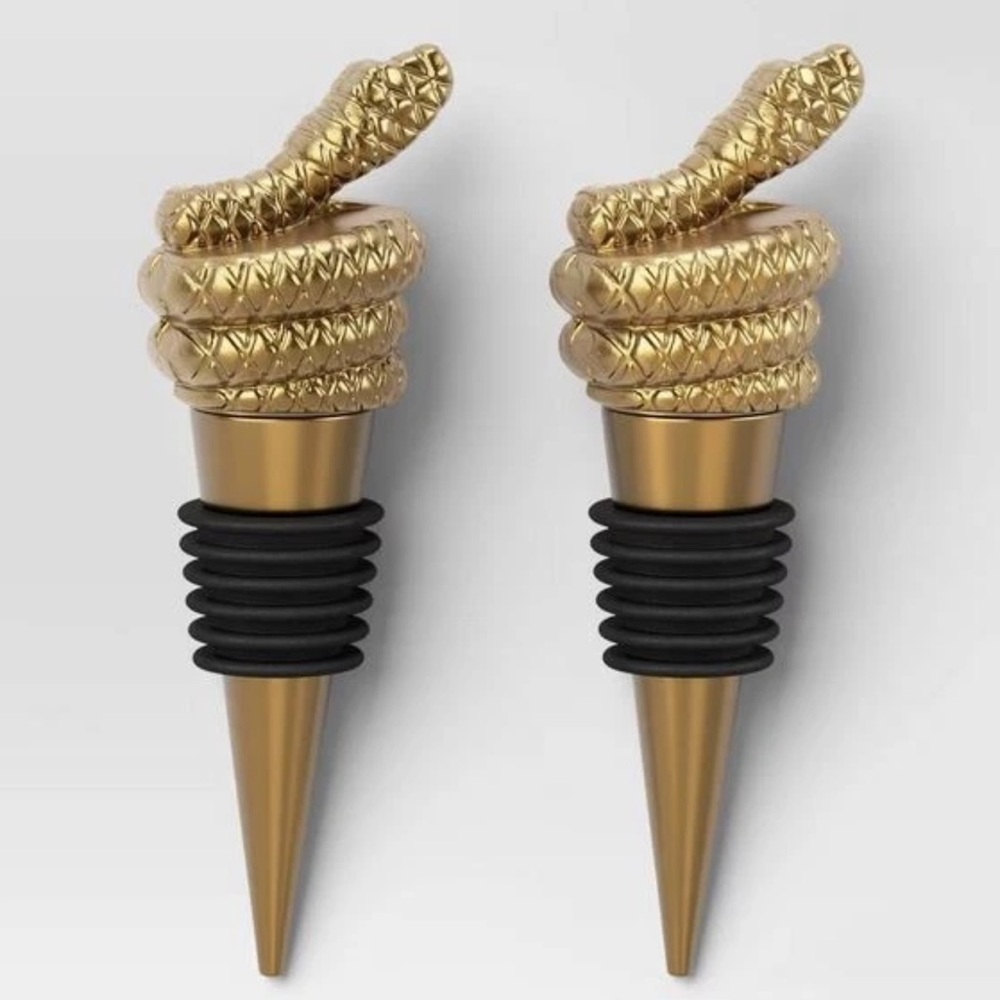 Threshold 2 Pack Gold Snake Wine Bottle Stoppers
